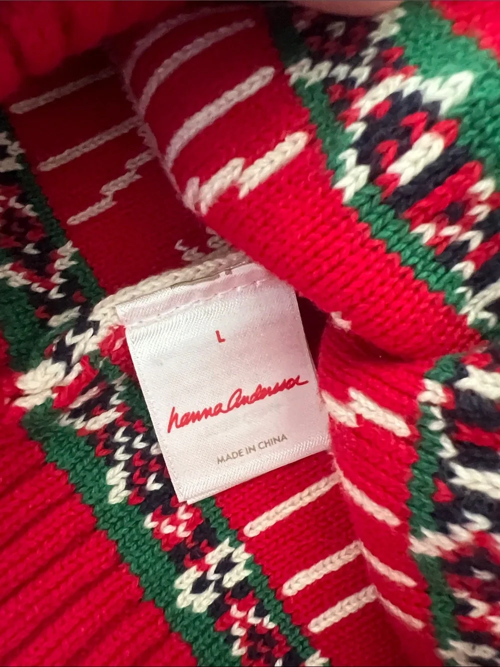 Hanna Andersson Reindeer Knit Sweater, Pom Beanie & Red Leggings Set